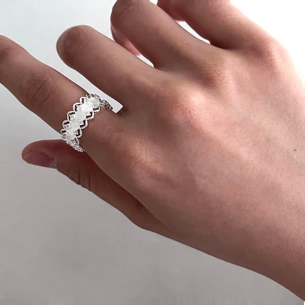 큐빅 레이스 반지