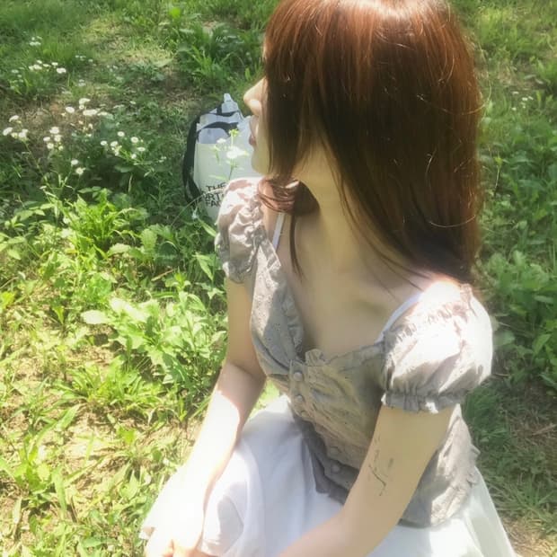 히피디피 엔젤 블라우스 빈티지 브라운 지그재그 에이블리