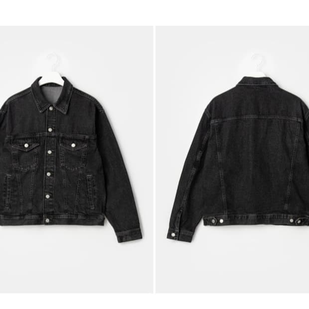 [에잇세컨즈,L] 루즈핏 데님 트러커 자켓 블랙