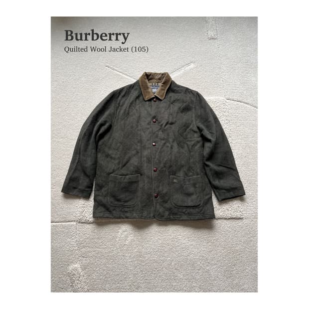 90s 버버리 퀼팅 울 자켓 (105)