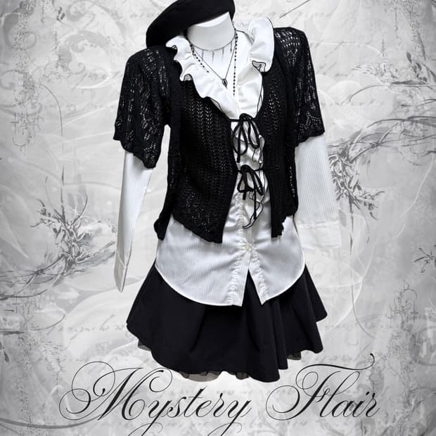 공겜여주 러플 블라우스 코디세트 4pcs