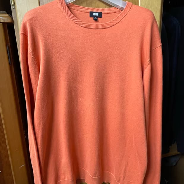 (XL) 유니클로 얇은니트 오렌지컬러