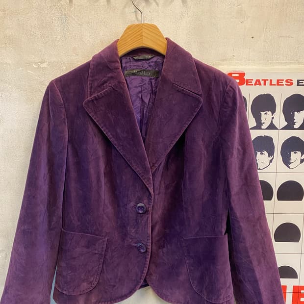 MaxMara 퍼플 벨벳 자켓