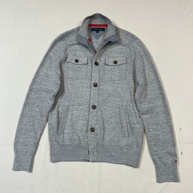 S) 타미힐피거 그레이 니트 가디건