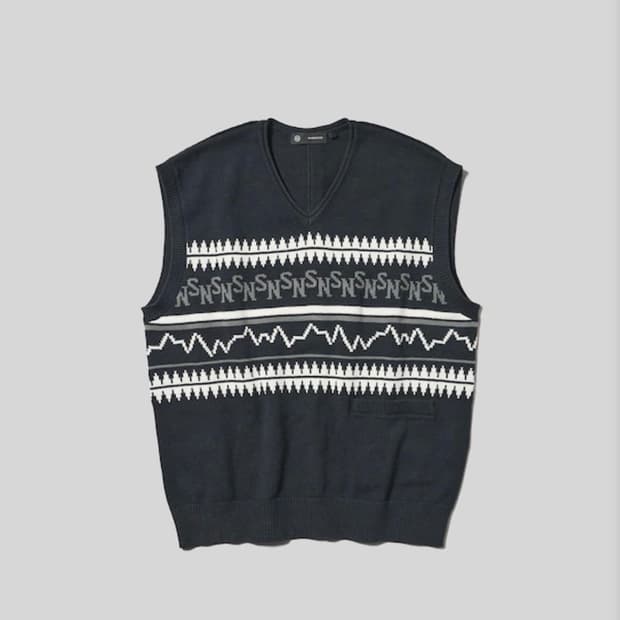 [3XL/블랙] GU 언더커버 브이넥 베스트 V넥