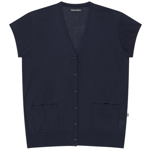 038 HALF SLEEVE CARDIGAN NAVY