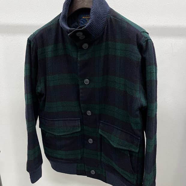 100-105) 울리치 블랙와치 헤링턴 자켓 