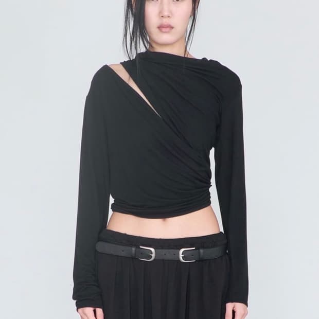 Cerric 세릭 드레이프 랩 가디건