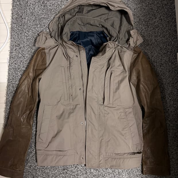 돌체앤가바나맛 솔리드옴므 가죽배색자켓 95-100