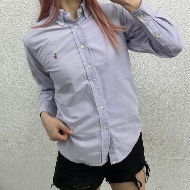 폴로 랄프로렌 옥스포드 연보라 셔츠 M