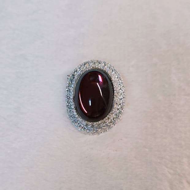 영국 빈티지 브로치 퍼플 스톤