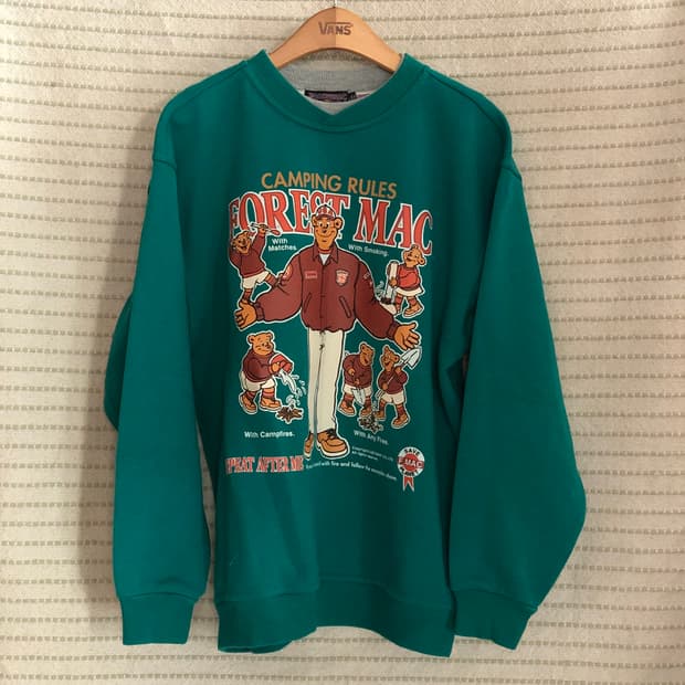 포레스트 맥 빈티지 프린트 스웻 티셔츠 맨투맨