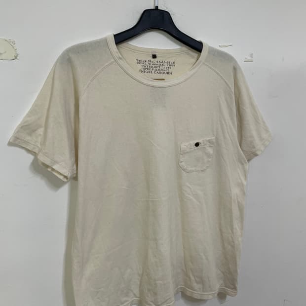 나이젤카본 포켓 반팔 티셔츠 아이보리