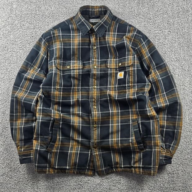 칼하트 쉐르파 라인드 체크 셔츠 워크 자켓 ( L ) / 10703