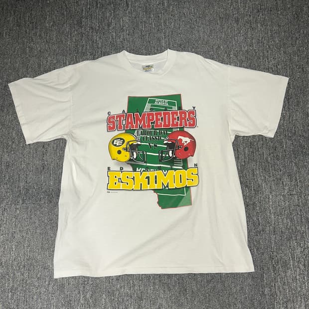 90s american vintage 프린팅 반팔  XL