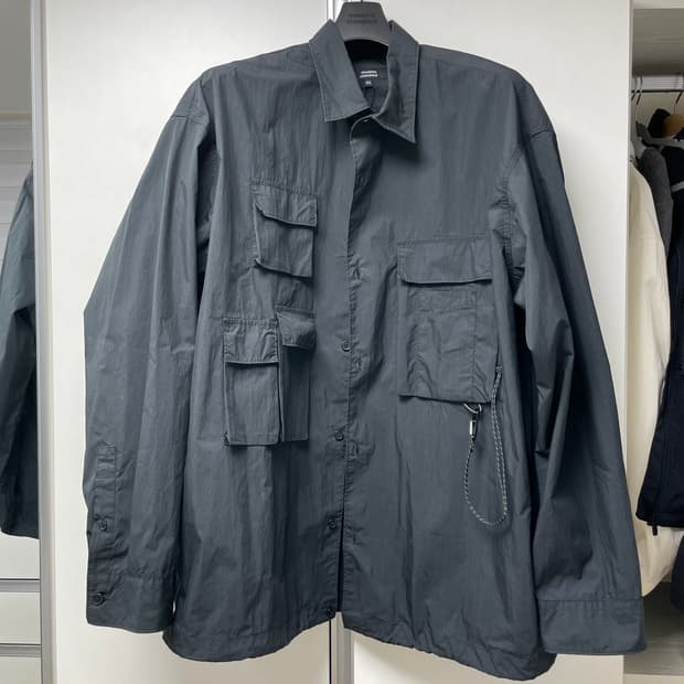 (새상품)시티 레저 CN 오버사이즈 멀티 포켓 셔츠 [블랙] 2XL