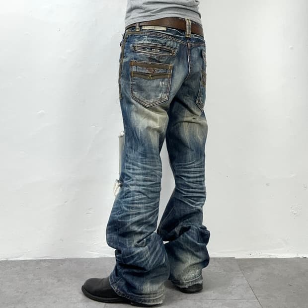 Lolita Jeans Distressed Sand Washed Deni
