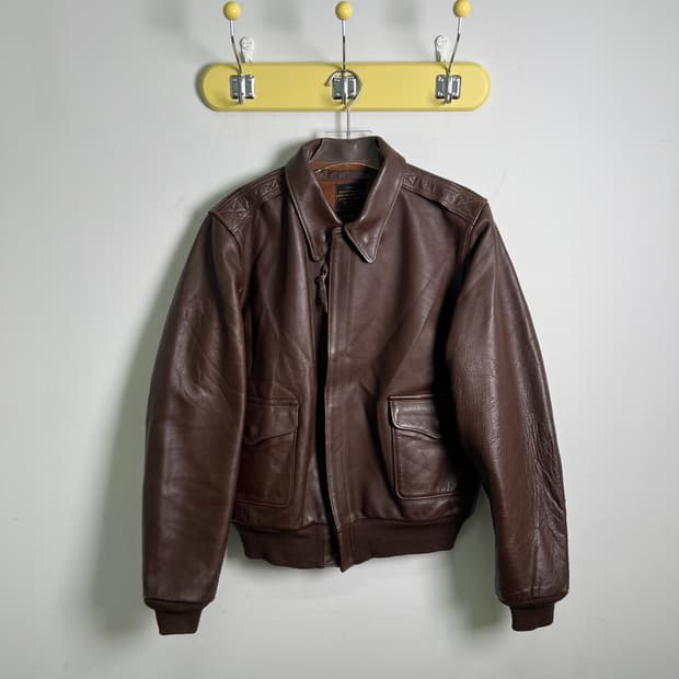 J.A. Dubow 복각 A-2 레더 플라이트 자켓 38