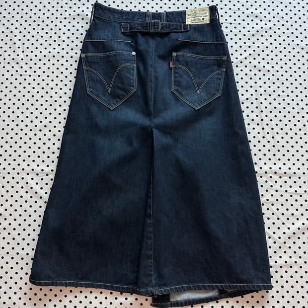 리바이스 00‘s 엔지니어드진 신치백 3세대 데님 랩 스커트