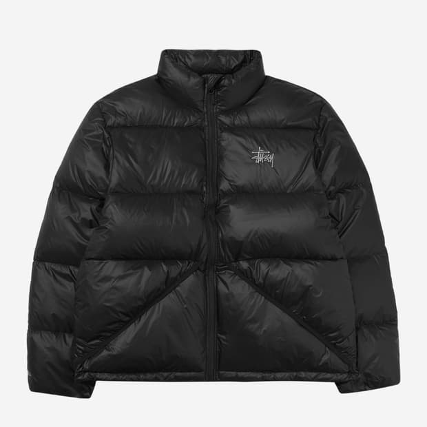 스투시 마이크로 립스탑 다운 자켓 제트 블랙 L