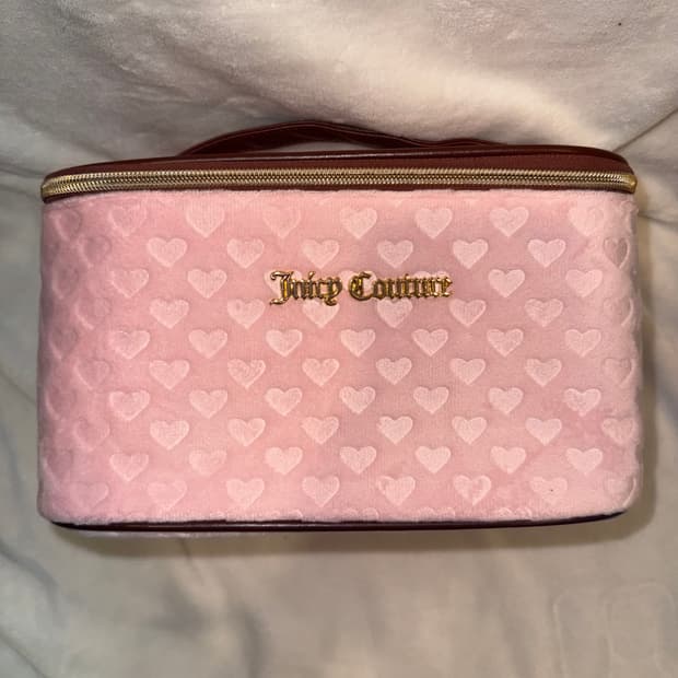 쥬시꾸뛰르 하트 핑크 파우치 여행용 핀터깔 베이비베어 갸루 베메클