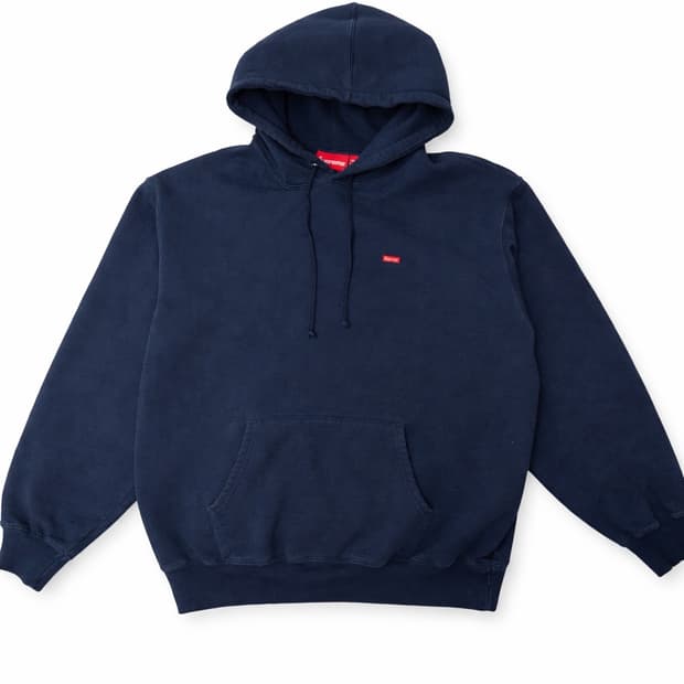 슈프림 스몰 박스 후드 스웨트 셔츠 네이비 L