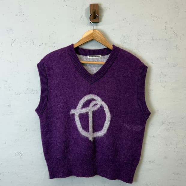 더오픈프로덕트 모헤어 베스트 퍼플