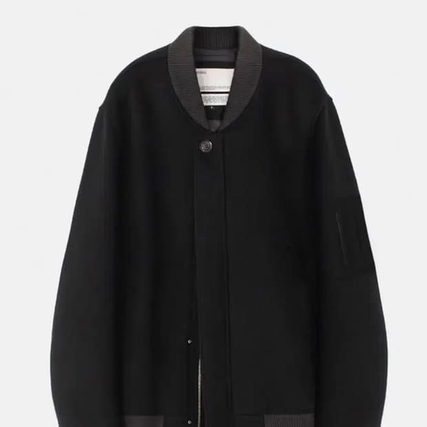 고낙 울 스타디움 자켓 블랙