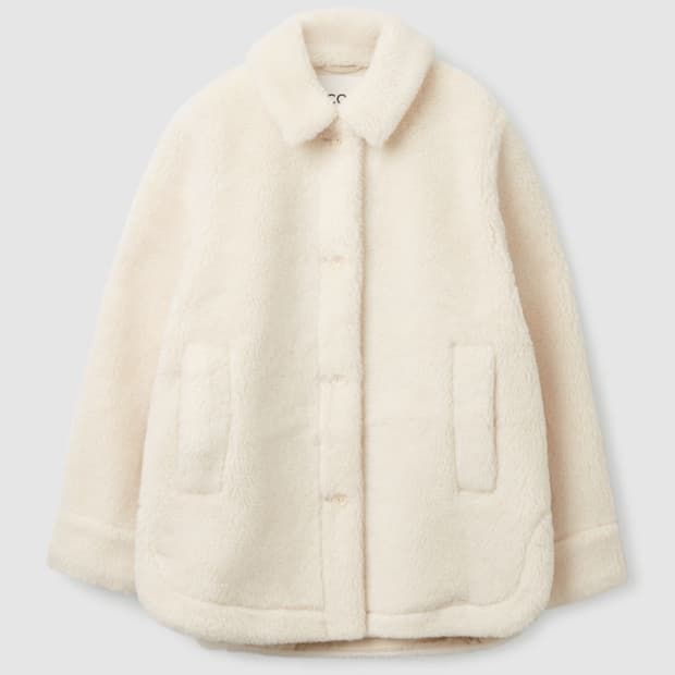 cos 테디 자켓 아이보리 s