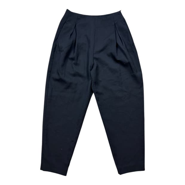 AGNONA 미니멀 테이퍼드 블랙 슬랙스 SIZE 38