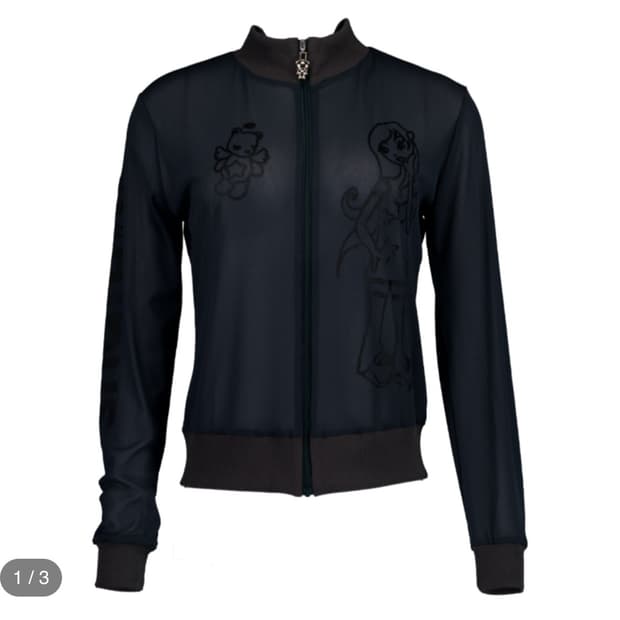 샬롬클럽 SHAGGY MESH ZIP-UP (CHARCOAL) 