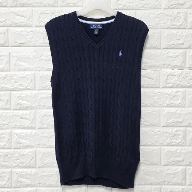 택포// 폴로 랄프로렌 니트 조끼 네이비 L (14-16)