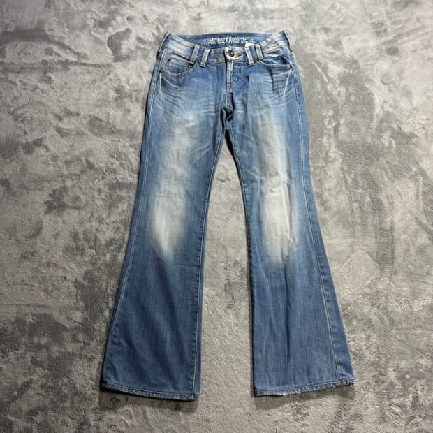 버커루 y2k 빈티지 부츠컷 데님팬츠