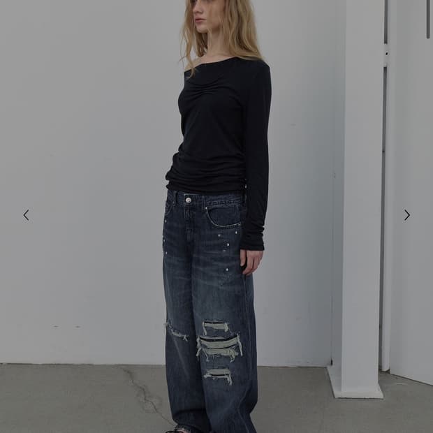 Lcdc DESTROYED RIVET DENIM (NAVY)