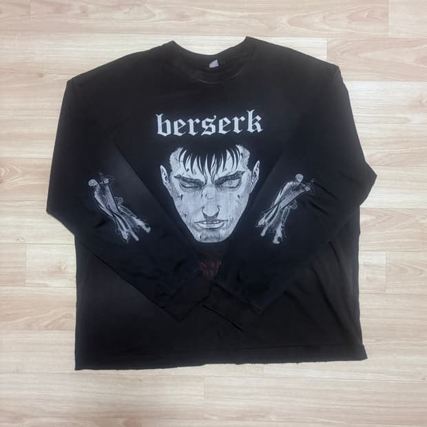 폴리테루 베르세르크 롱슬리브 001 데미지드 차콜