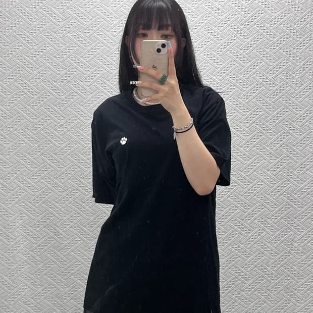 디스이즈네버댓 빈티지 캐주얼 키치 프린팅 반팔티 S C12974
