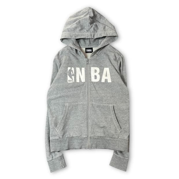 NBA 그레이 로고프린팅 후드집업 S