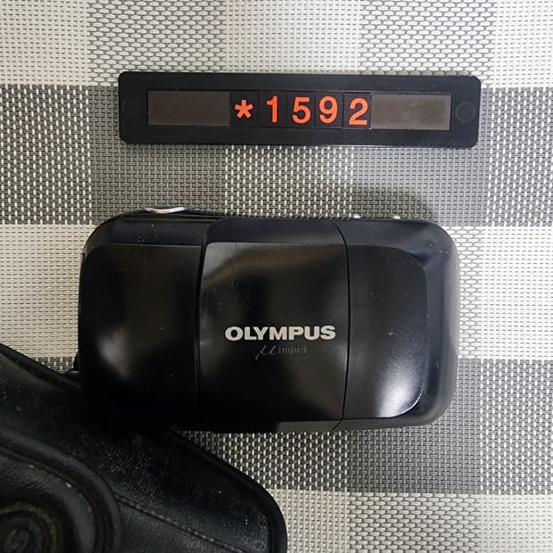올림푸스 뮤 1 블랙바디 필름카메라 파우치포함