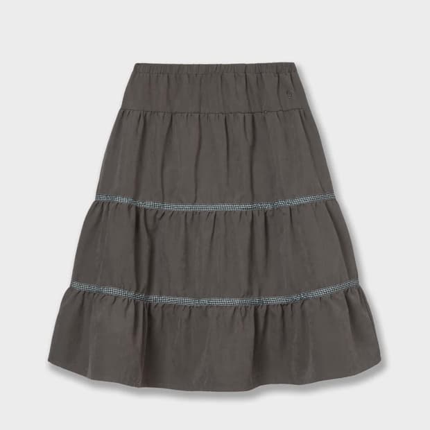 (구해요!!) 에이이에이이 CHECK MIDI TIERED SKIRT [