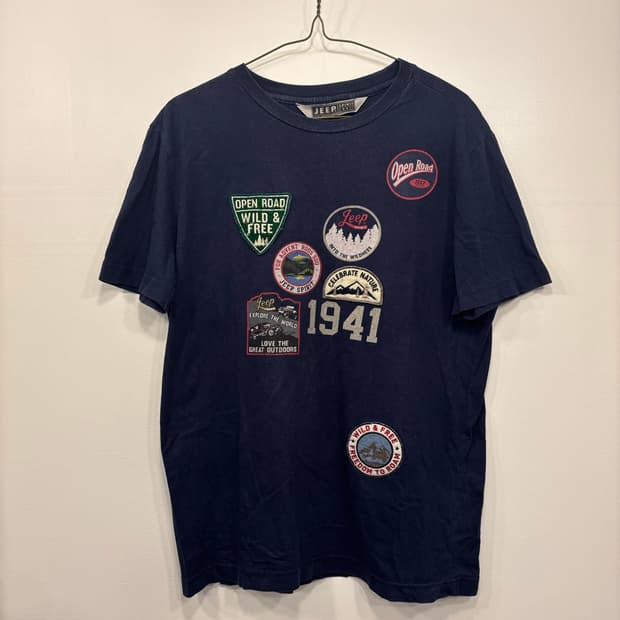 JEEP Wappen Adventure Navy Cotton Tee