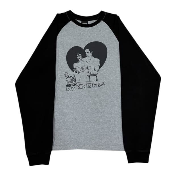 위캔더스 아담 이브 롱슬리브 티셔츠 그레이 블랙 M