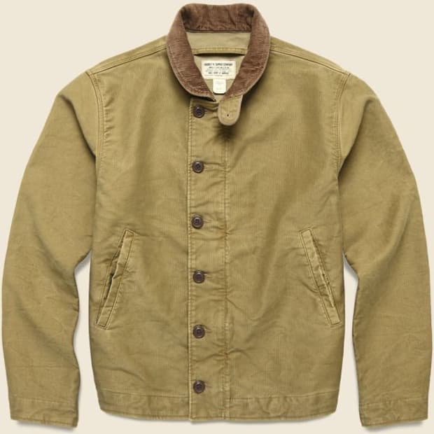 [M] RRL 덱자켓 카키
