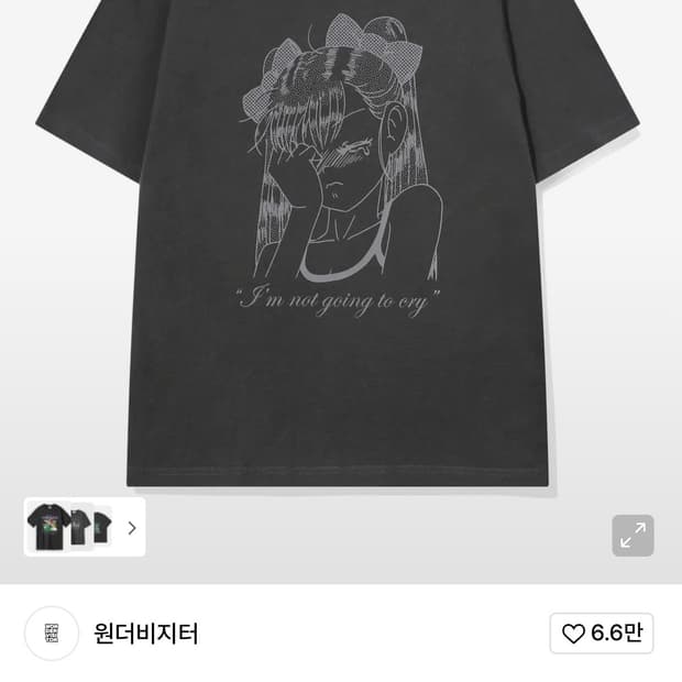 원더비지터 RUMI T-shirt [Charcoal grey]
