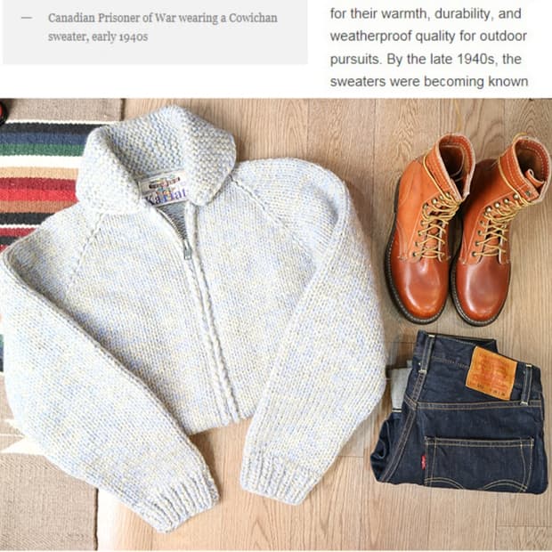 캐나다 핸드메이드 양모100% KANATA 카나타 코위찬 스웨터 