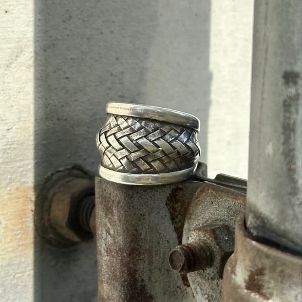 Karen Silver Weaving Wide Ring