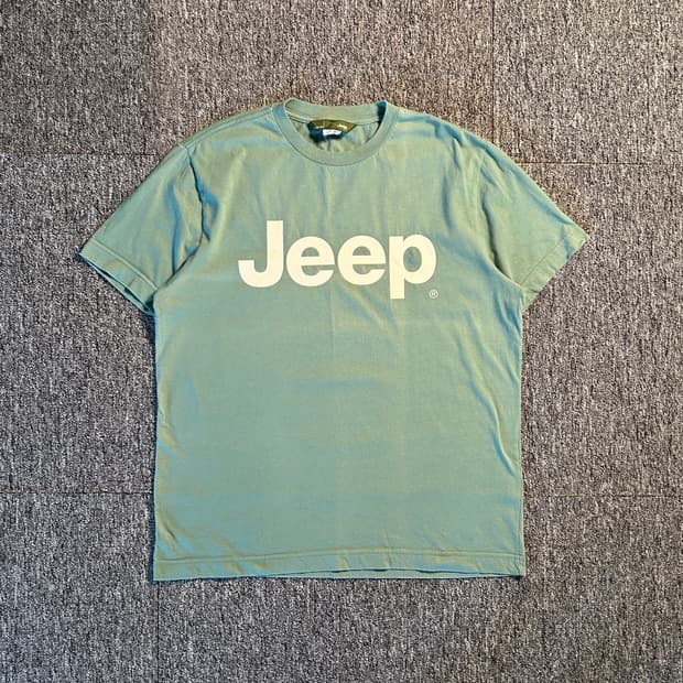 Jeep 빅로고 민트 반팔티셔츠