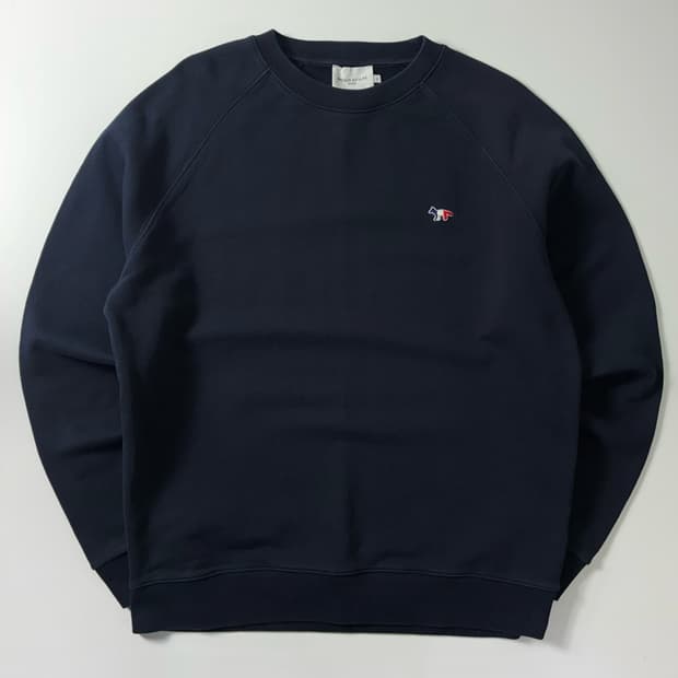 Maison kitsune  메종키츠네 코튼 트리컬러 폭스패치 맨투맨  