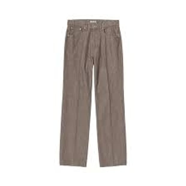 오라리 하드 트위스트 데님 와이드 팬츠 모카 브라운