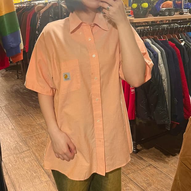 [HI] 칼하트 반팔 셔츠 코랄