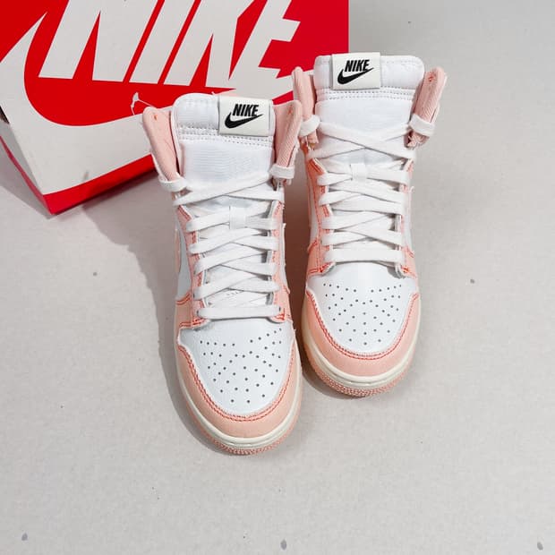 (정품/새상품) 나이키 여성 오렌지 덩크 하이 스니커즈